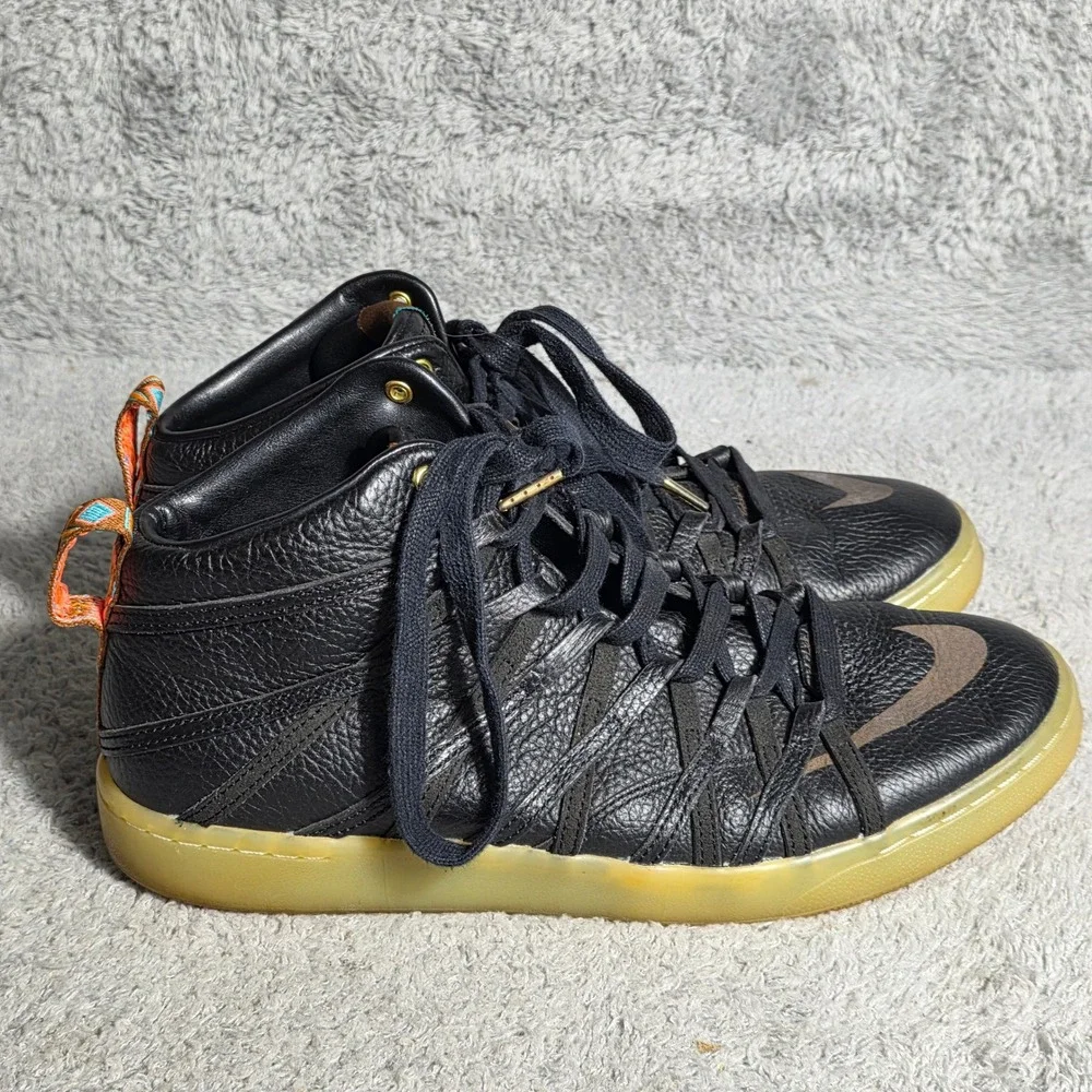 Nike KD Kevin Durant VII‎ Lifestyle Men's Black Leather 653871-001 Sz 11.5